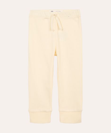 calça legging infantil básica amarela