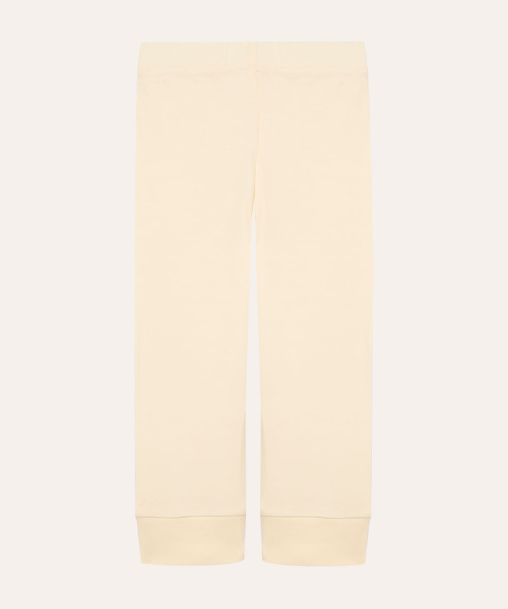 calça legging infantil básica amarela