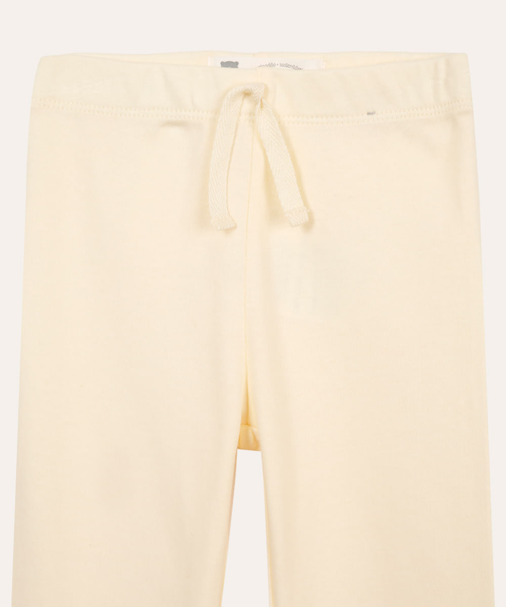 calça legging infantil básica amarela