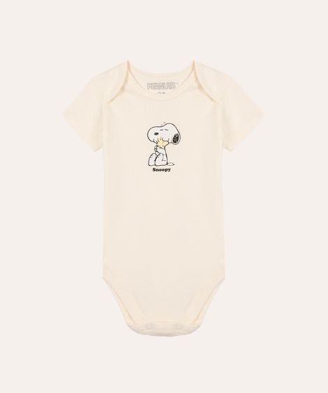 body de algodão infantil snoopy off white