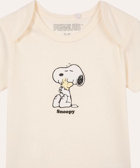 body de algodão infantil snoopy off white