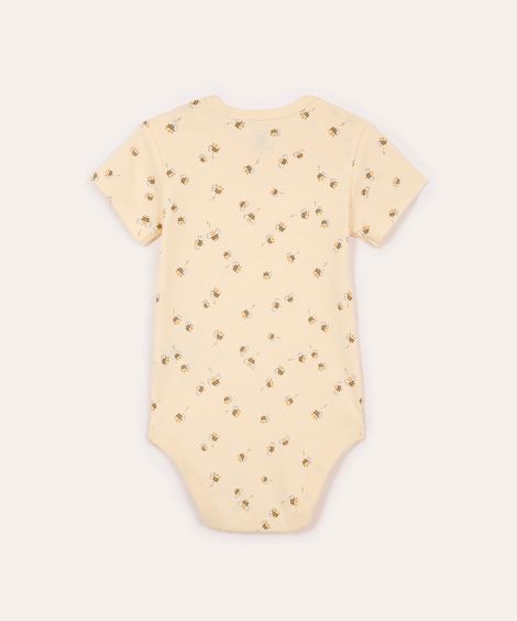 body de algodão infantil abelhinhas amarelo