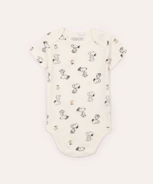 body de algodão infantil snoopy off white