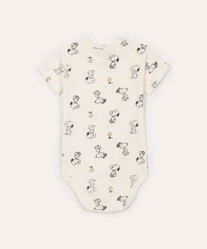 body de algodão infantil snoopy off white