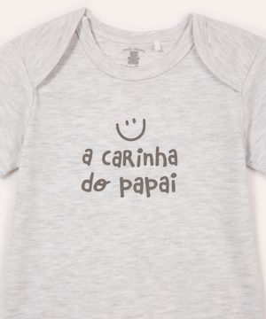 body de algodão infantil a carinha do papai cinza