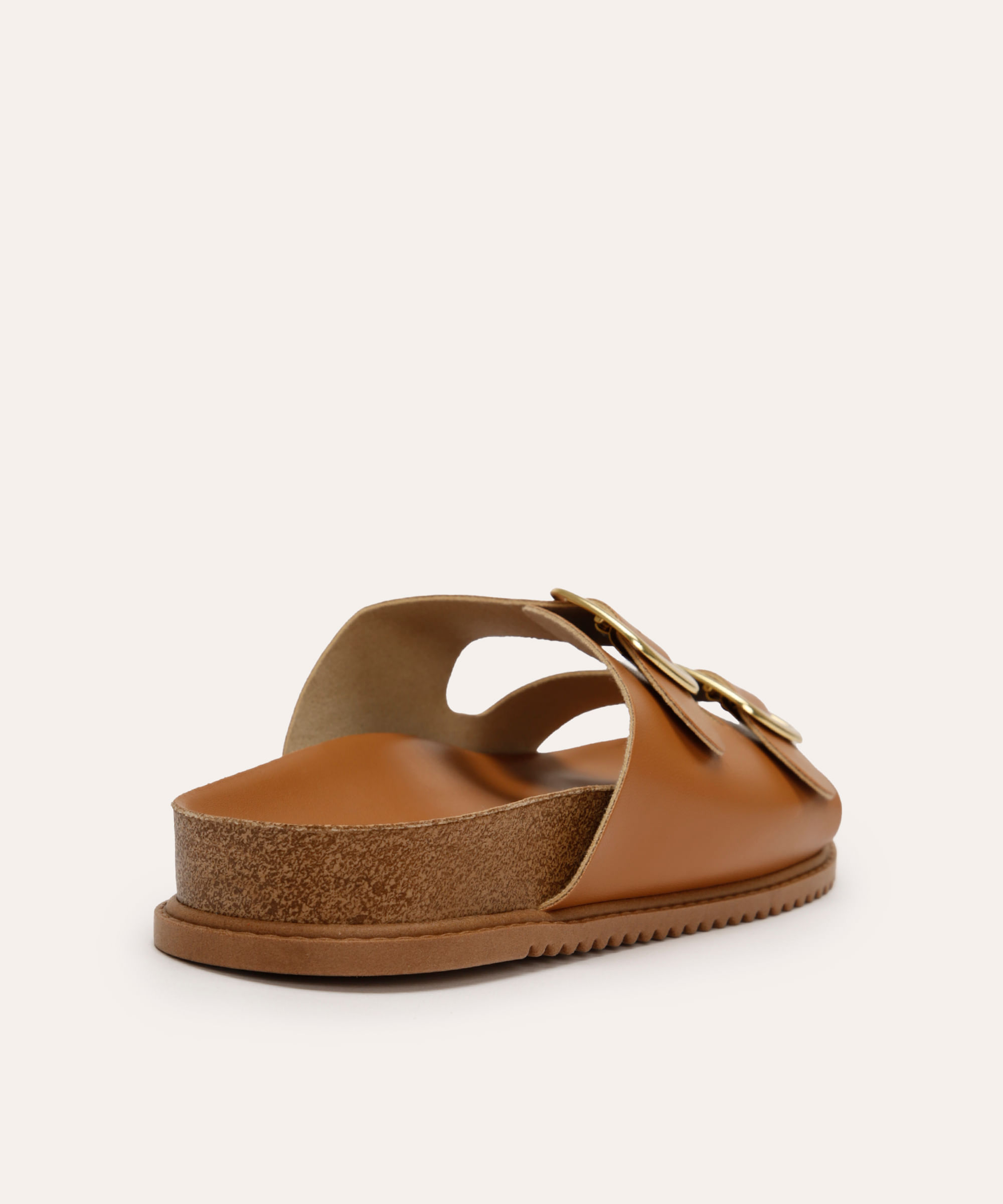 papete flatform beira rio com fivelas bege