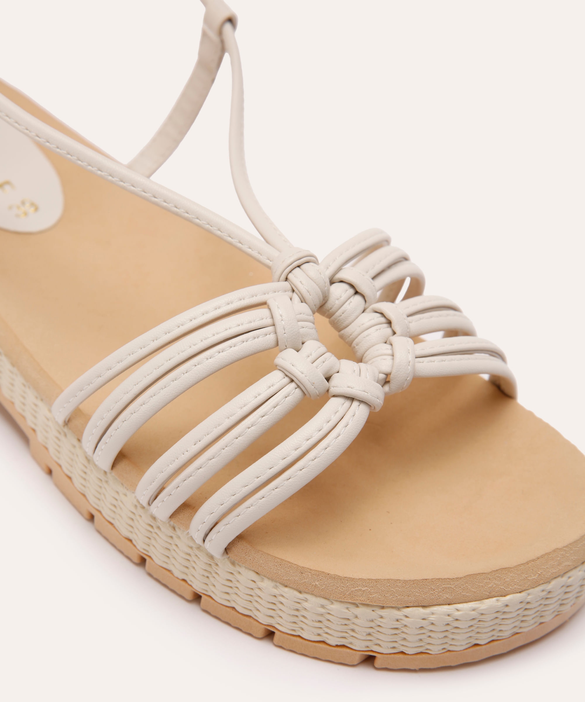 rasteirinha flatform texturizada branca