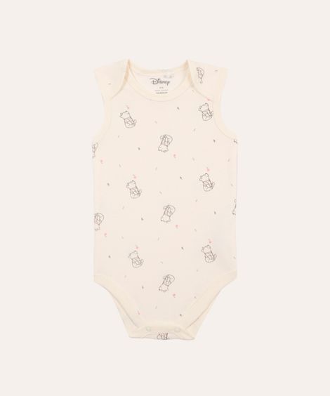 body de algodão infantil ursinho pooh off white