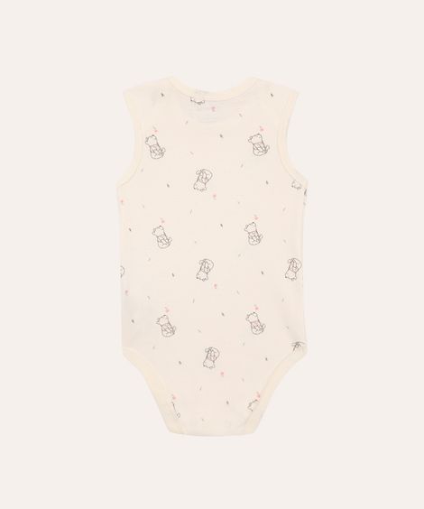 body de algodão infantil ursinho pooh off white