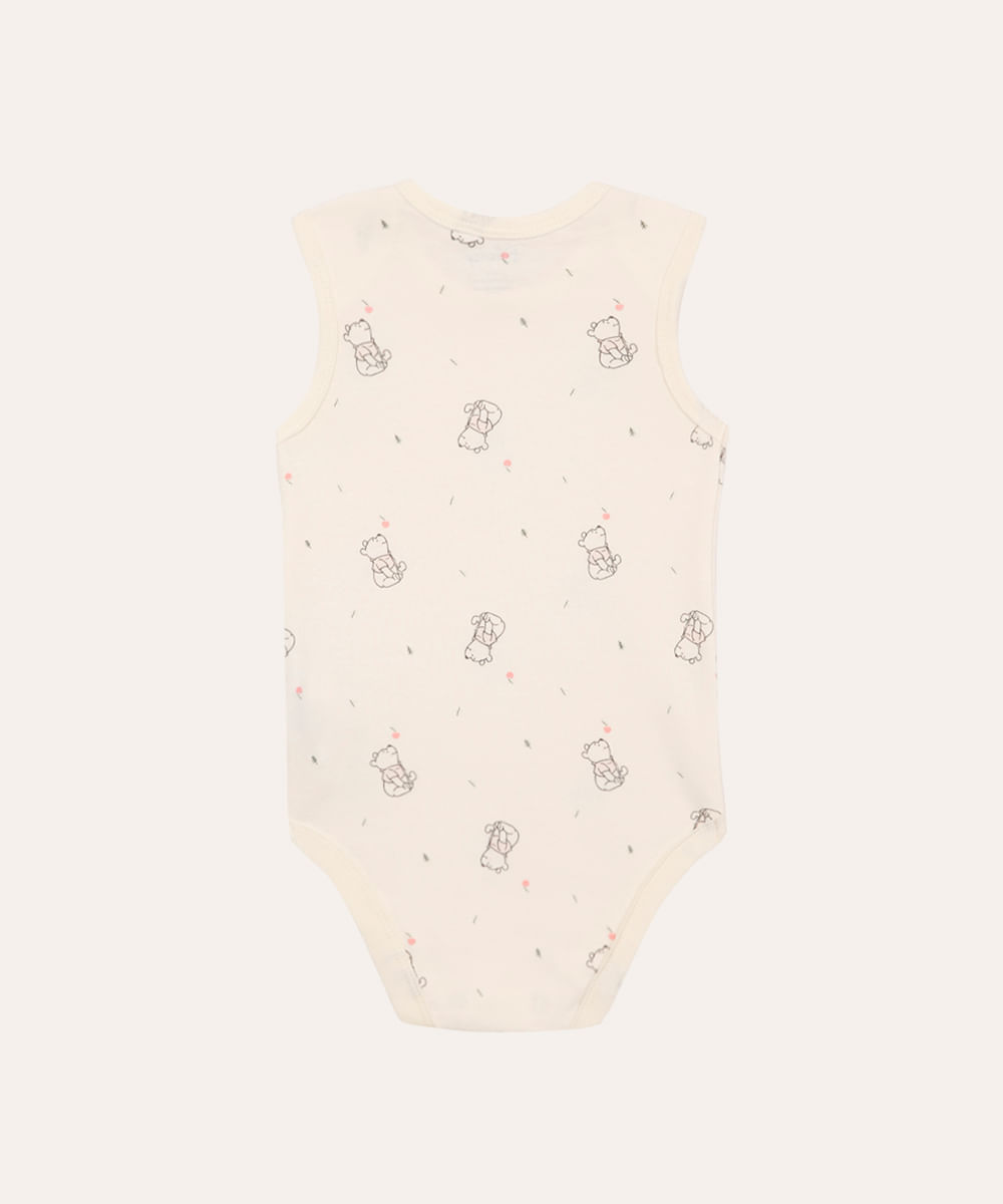 body de algodão infantil ursinho pooh off white