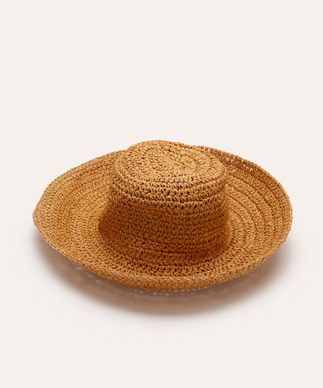 chapéu de palha aba grande bege