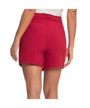 Short Saia Feminino Rovitex Endless De Linho Strong Vermelho