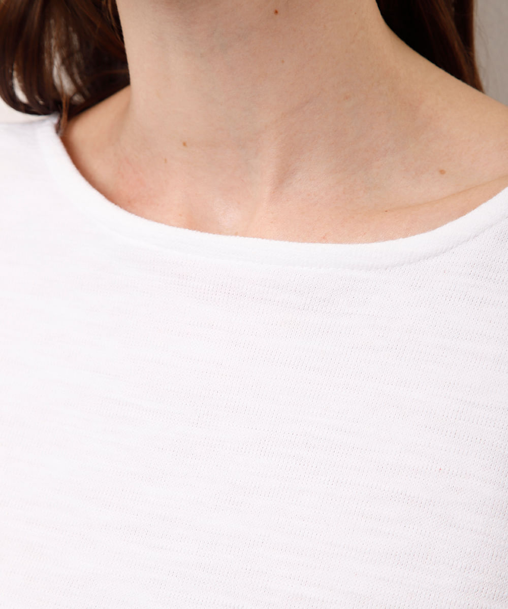 vestido longo de algodão com fendas off white