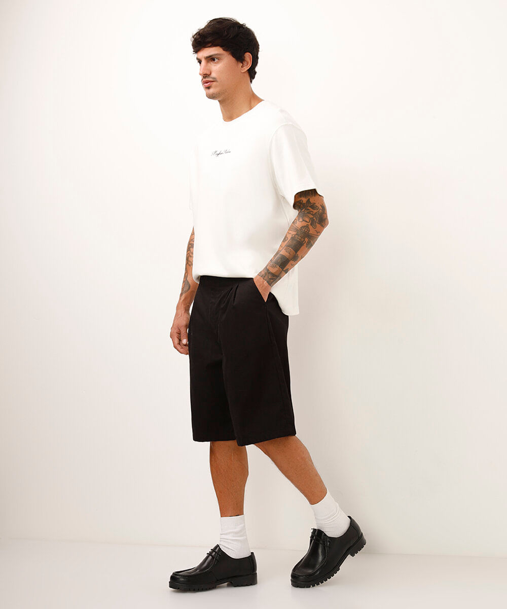 camiseta de algodão mayfair studios off white