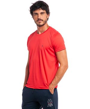 Camiseta Masculina Pw Sports Lisa Polo Wear Vermelho Médio