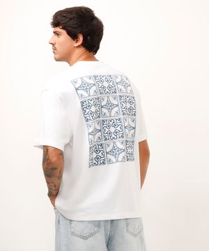 camiseta de algodão lisboa off white