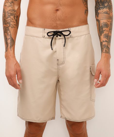 short boardshort cargo bege