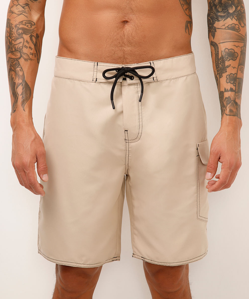 short boardshort cargo bege