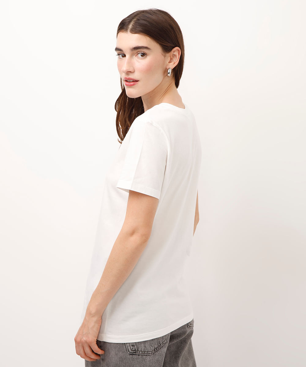 camiseta de algodão unlikely friendship wicked off white