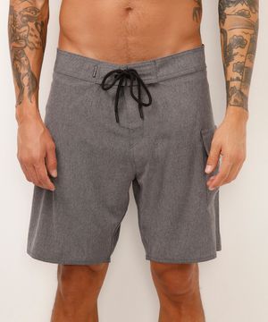 short boardshort com bolso cargo cinza