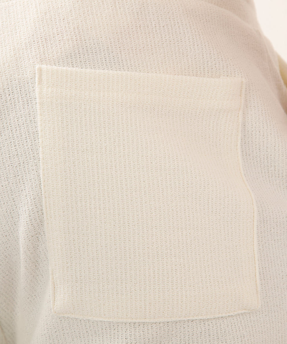 bermuda relaxed de algodão texturizada branca