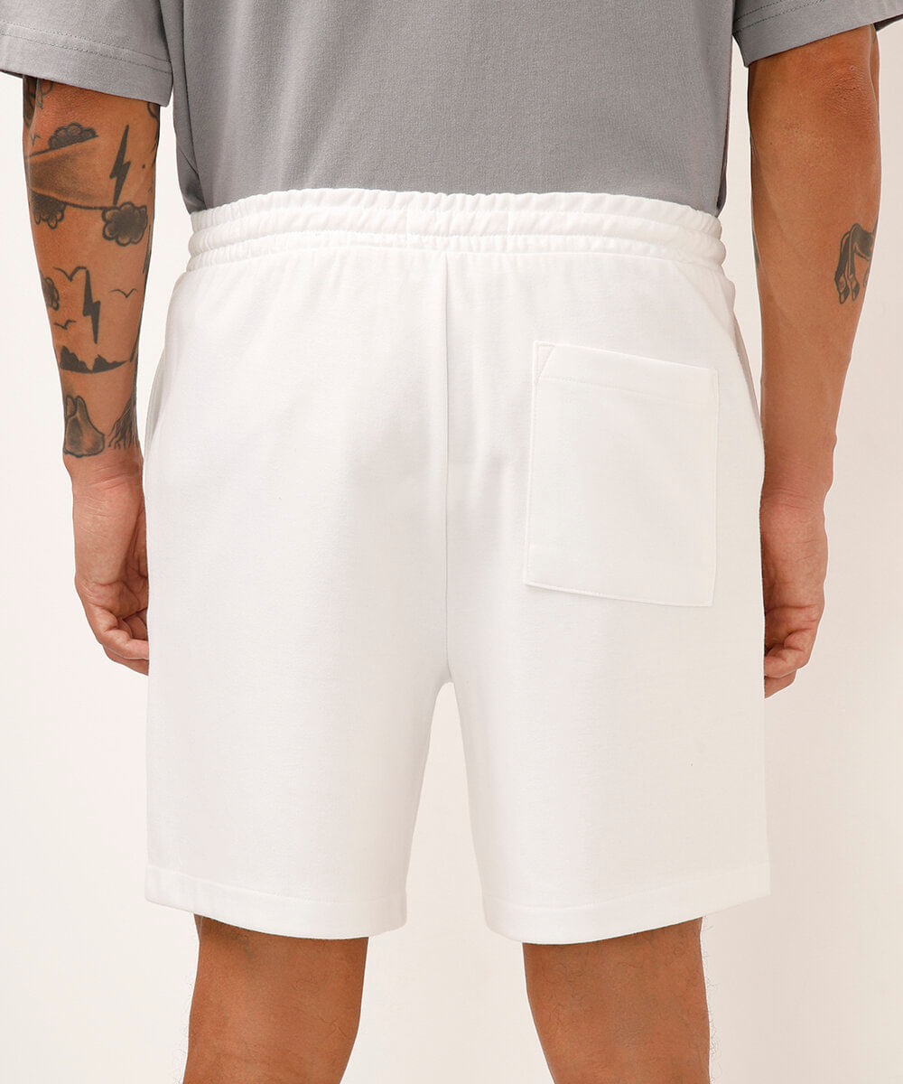bermuda relaxed com bolso branca