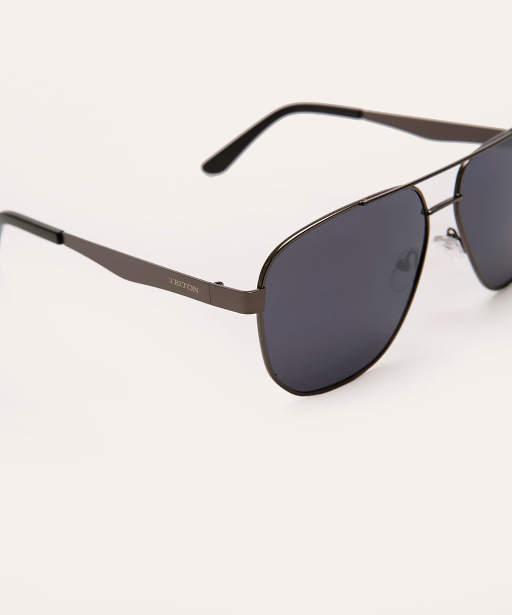 óculos de sol aviador triton cinza