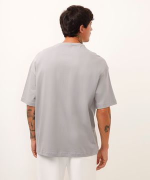 camiseta oversized de algodão the art of creative cinza