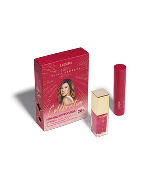 kit niina secrets hidra balm e lip oil shine flowers transparente