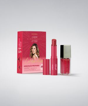 kit niina secrets hidra balm e lip oil shine flowers transparente