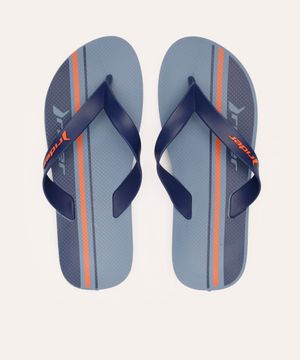 chinelo feel urban listrado rider azul