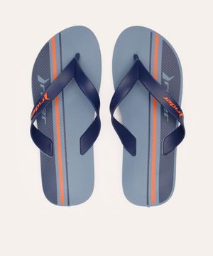 chinelo feel urban listrado rider azul