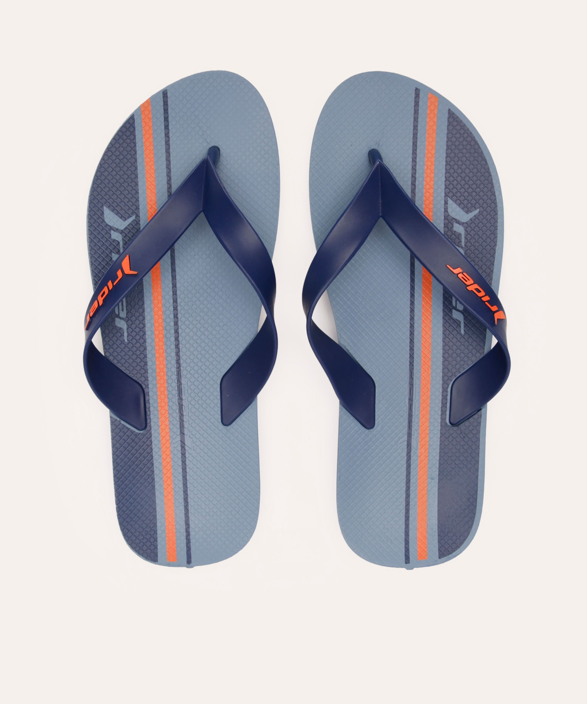 chinelo feel urban listrado rider azul