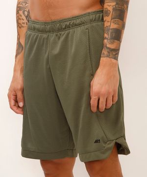 bermuda long texturizada esportiva ace - verde militar