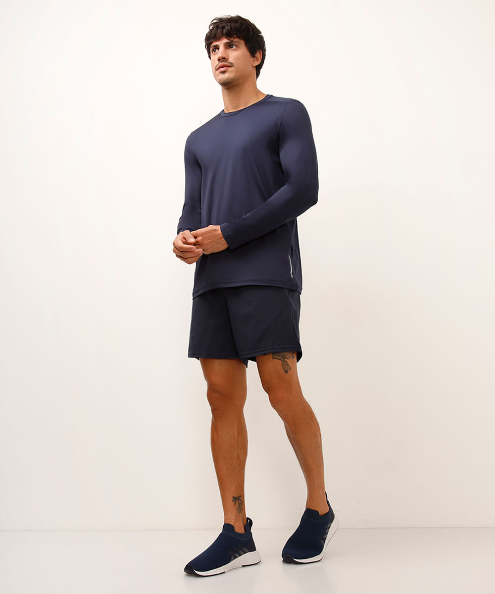 camiseta esportiva ace com proteção uv azul