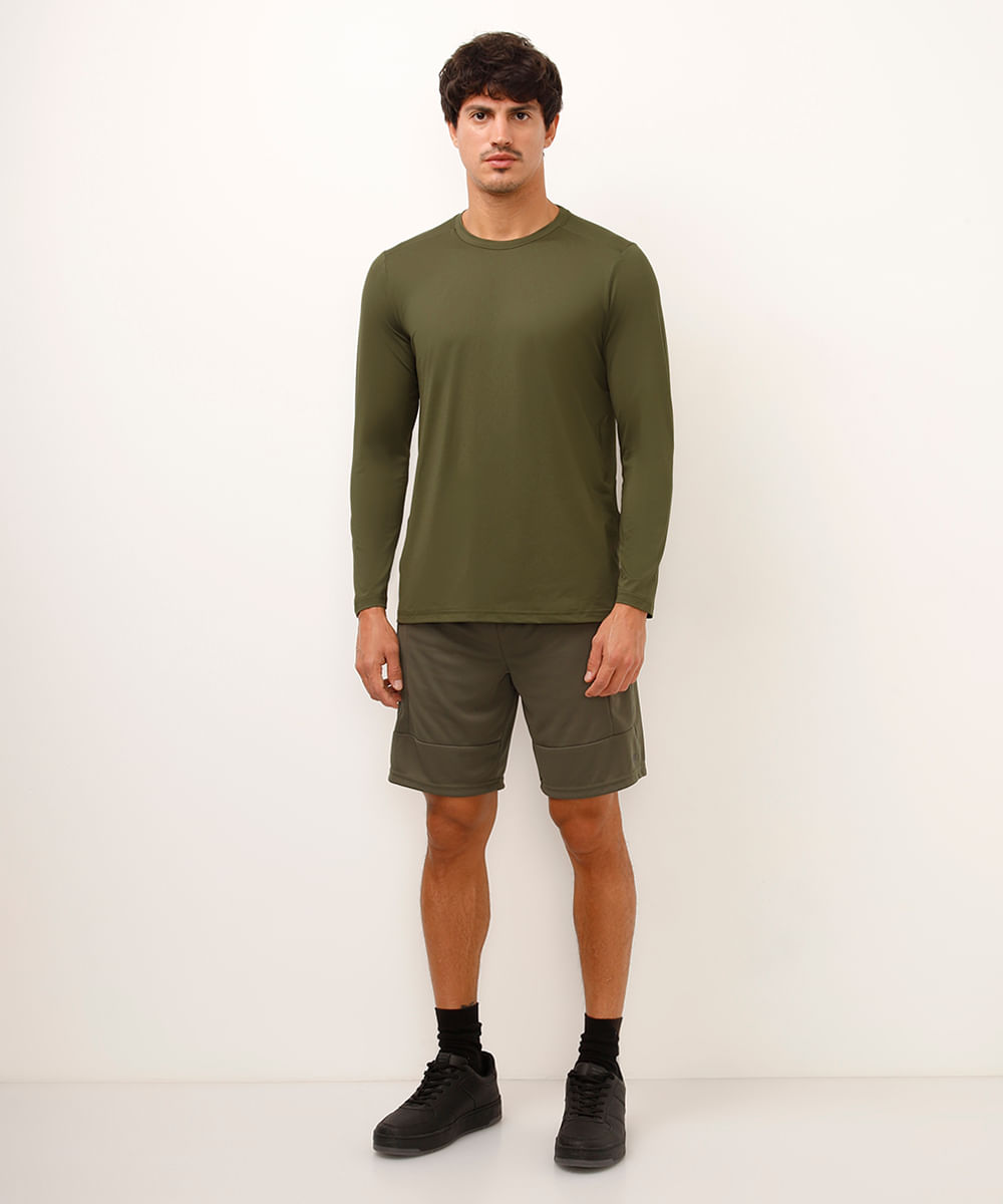 camiseta esportiva ace com proteção uv verde