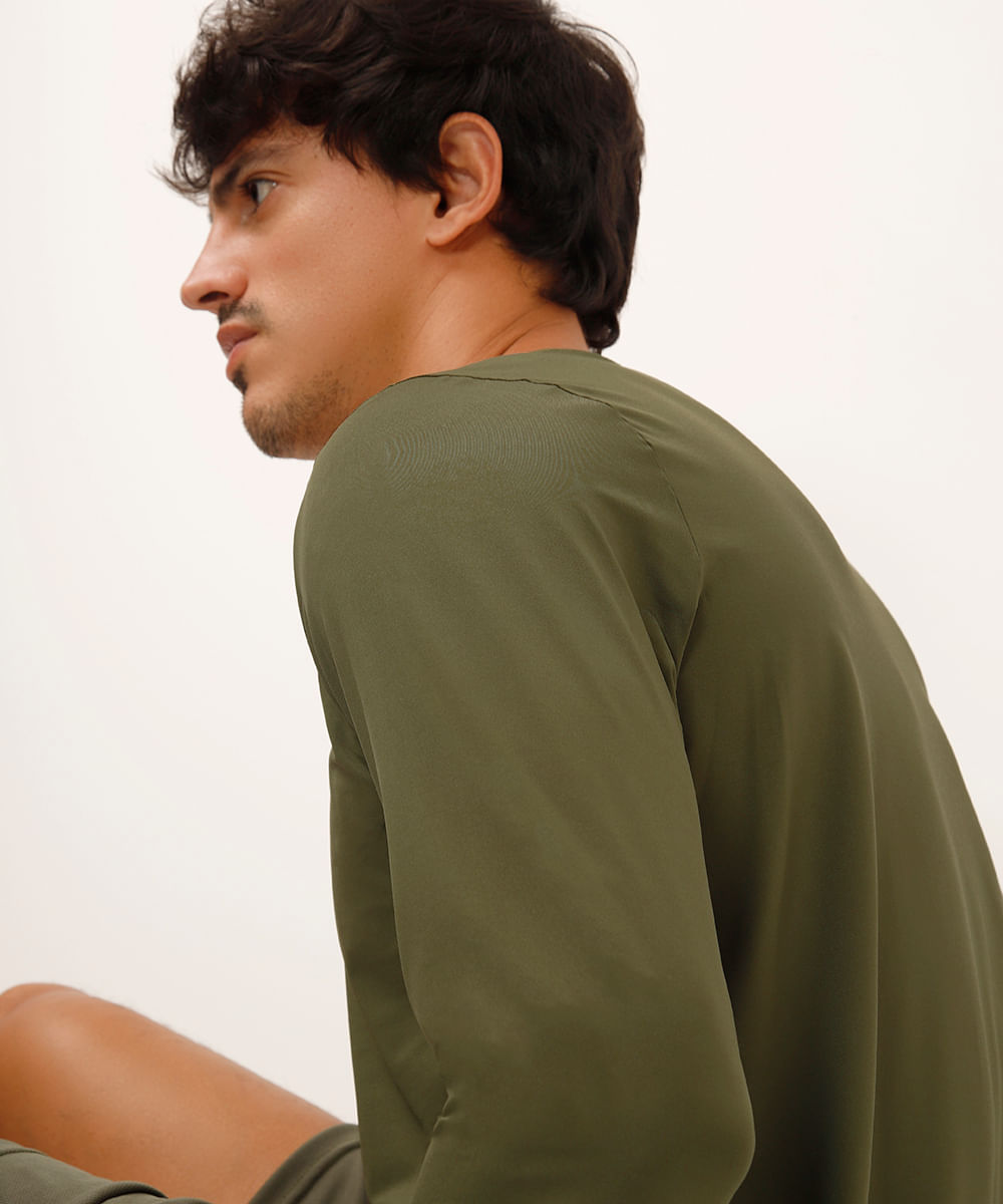 camiseta esportiva ace com proteção uv verde