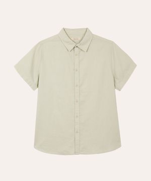 camisa comfort com linho juvenil verde