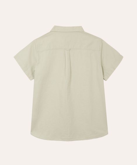 camisa comfort com linho juvenil verde