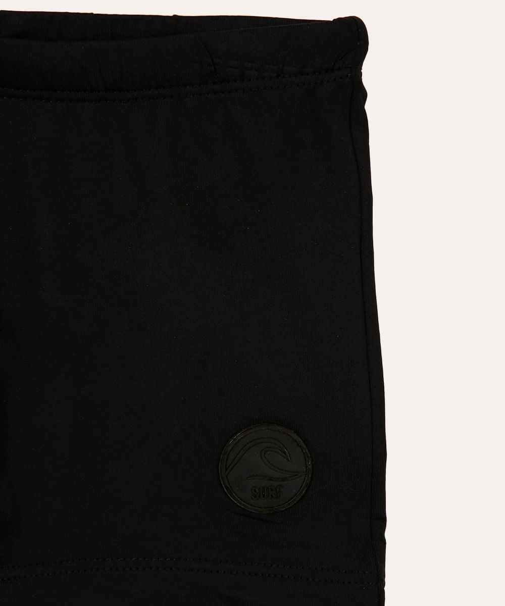 sunga infantil básica com proteção uv preta