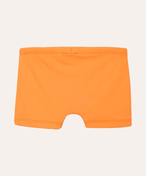 sunga infantil básica com proteção uv laranja