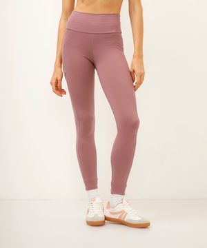 calça legging esportiva ace com bolso rosa