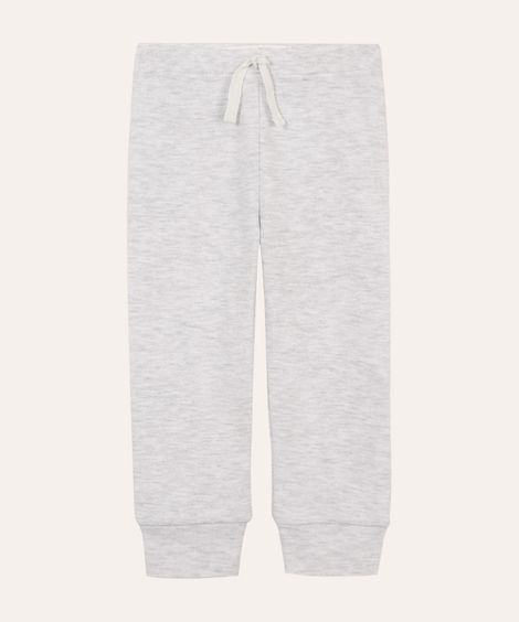 calça infantil básica de algodão cinza