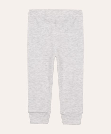 calça infantil básica de algodão cinza