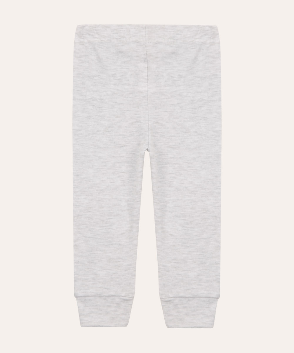 calça infantil básica de algodão cinza