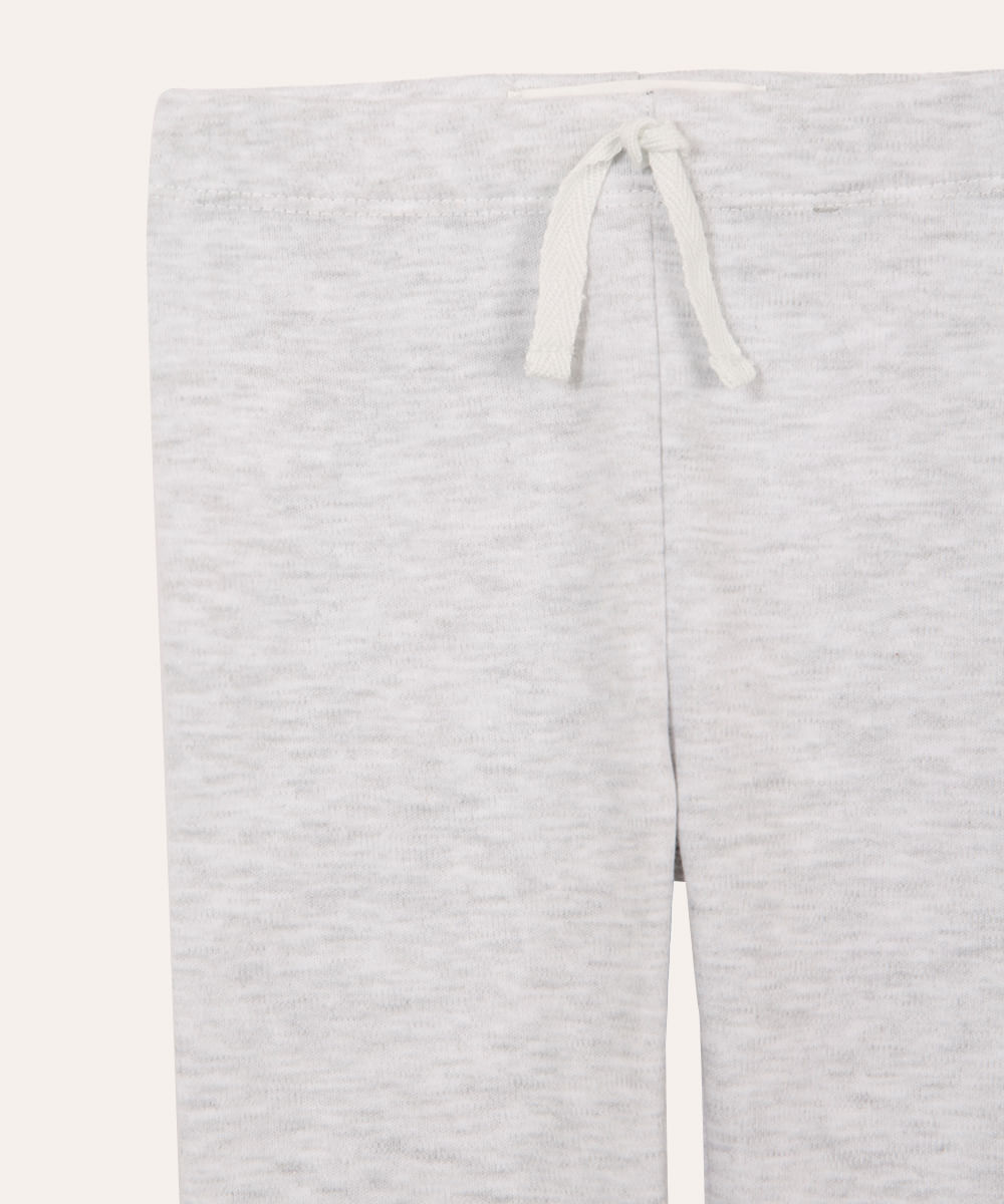 calça infantil básica de algodão cinza