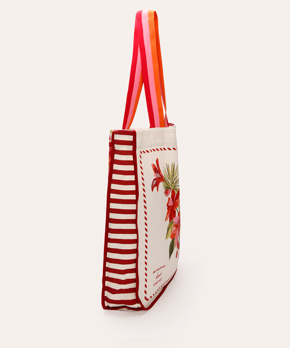 bolsa tote floral colorido