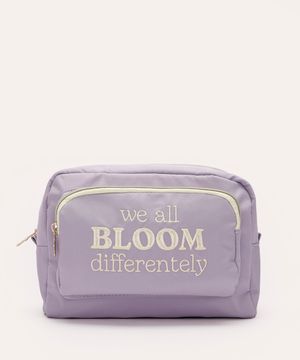 necessaire we all bloom differently - erro de grafia - lilás