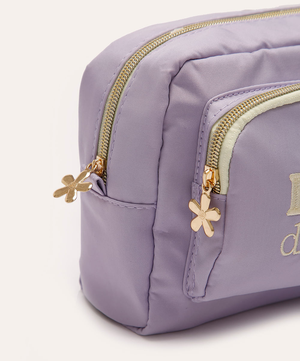 necessaire we all bloom differently - erro de grafia - lilás