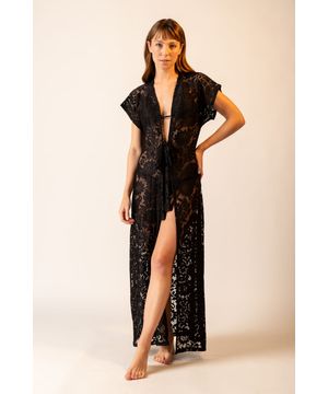 Kaftan Renda Apneia Preto